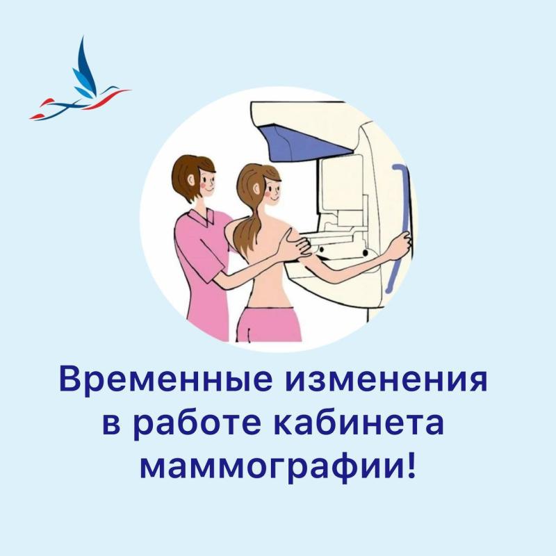Временные изменения в работе кабинета маммографии